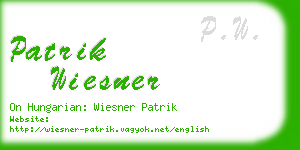 patrik wiesner business card